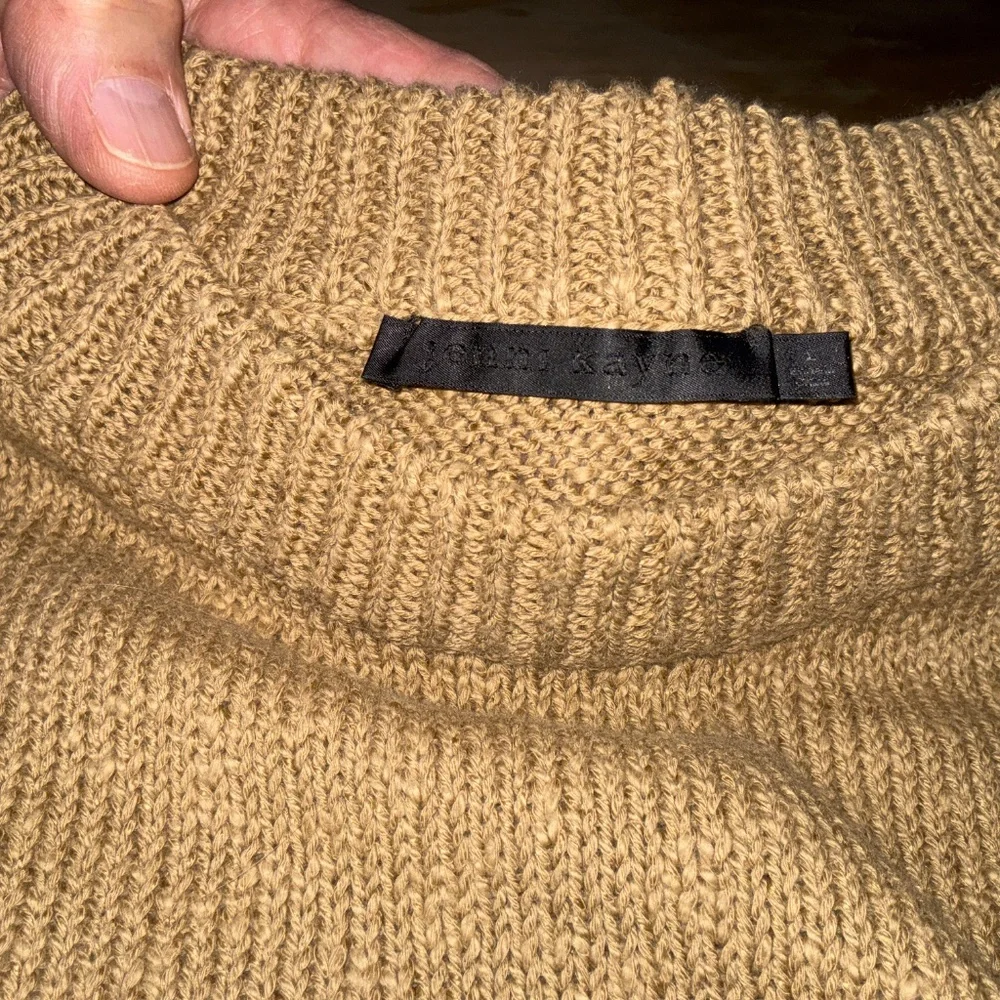 JENNI KAYNE CRUISE CACOON CREWNECK SAFARI TAN NWOT - Picture 4 of 6